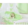 Set Lenzuolo Culla con Baldacchino 7 parti Verde Cuori