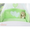 Set Lenzuolo Culla con Baldacchino 7 parti Verde Cuori