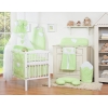 Set Lenzuolo Culla con Baldacchino 7 parti Verde Cuori