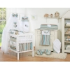 Set Lenzuolo Culla con Zanzariera 7 parti a Strisce Cuori