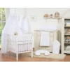 Set Lenzuolo Culla con Zanzariera 7 parti Bianca Cuori