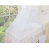 Set Lenzuolo Culla con Zanzariera 7 parti Bianca Little Prince/Princess