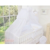 Set Lenzuolo Culla con Zanzariera 7 parti Bianca Little Prince/Princess
