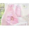 Set Lenzuolo Culla con Zanzariera 7 parti Rosa Cuori