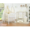 Set Lenzuolo da Letto con Baldacchino e Paracolpi 11 parti Creme Cuori