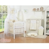 Set Lenzuolo da Letto con Baldacchino e Paracolpi 11 parti Creme Cuori