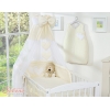 Set Lenzuolo da Letto con Baldacchino e Paracolpi 11 parti Creme Cuori