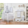 Set Lenzuolo da Letto con Baldacchino e Paracolpi 11 parti Grigio Cuori