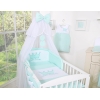 Set Lenzuolo da Letto con Zanzariera e Paracolpi 11 parti Menta Little Prince/Princess