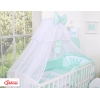 Set Lenzuolo da Letto con Zanzariera e Paracolpi 11 parti Menta Little Prince/Princess