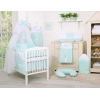 Set Lenzuolo da Letto con Zanzariera e Paracolpi 11 parti Menta Little Prince/Princess