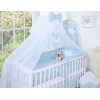Set Lenzuolo per Neonato 5 parti Blu Fiori Fiori Cuori