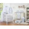 Set Lenzuolo per Neonato 5 parti Grigio Cuori
