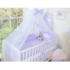 Set Lenzuolo per Neonato 5 parti Lilla Pois Bianchi Cuori