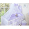 Set Lenzuolo per Neonato 5 parti Lilla Pois Bianchi Cuori