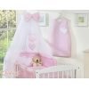 Set Lenzuolo per Neonato 5 parti Rosa Pois Bianchi Cuori