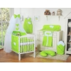 Set Lenzuolo per Neonato 5 parti Verde Pois Bianchi Cuori