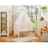 Set Lettino Aperto con Materassino e Biancheria Beige Pois Bianchi Cuori