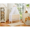 Set Lettino Aperto con Materassino e Biancheria Beige Pois Bianchi Cuori