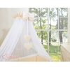 Set Lettino Aperto con Materassino e Biancheria Beige Pois Bianchi Cuori