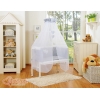 Set Lettino Aperto con Materassino e Biancheria Grigio Pois Bianchi Cuori