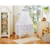 Set Lettino Aperto con Materassino e Biancheria Grigio Pois Bianchi Cuori