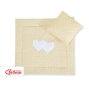 Set per Carrozzina 2 parti Beige Pois Bianchi Cuori