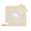 Set per Carrozzina 2 parti Beige Pois Bianchi Cuori