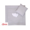 Set per Carrozzina 2 parti Grigio Pois Bianchi Cuori