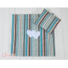 Set per Carrozzina 2 parti Marrone a Strisce Cuori