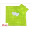 Set per Carrozzina 2 parti Verde Pois Bianchi Cuori