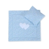 Set per Passeggino 2 parti Blu Fiori Fiori Cuori