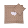 Set per Passeggino 2 parti Marrone Pois Bianchi Cuori