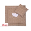 Set per Passeggino 2 parti Marrone Pois Bianchi Cuori