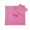 Set per Passeggino 2 parti Rosa a Scacchi Cuori