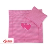 Set per Passeggino 2 parti Rosa a Scacchi Cuori
