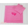 Set per Passeggino 2 parti Rosa a Scacchi Cuori