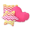 MEGA SET: Tenda Teepee con Tappetino, Cuscini e Piume Decorative GRATIS! Giallo Rosso Chevron