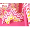 MEGA SET: Tenda Teepee con Tappetino, Cuscini e Piume Decorative GRATIS! Giallo Rosso Chevron