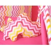 MEGA SET: Tenda Teepee con Tappetino, Cuscini e Piume Decorative GRATIS! Giallo Rosso Chevron