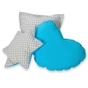MEGA SET: Tenda Teepee con Tappetino, Cuscini e Piume Decorative GRATIS! Grigio Turchese a Scacchi