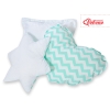 MEGA SET: Tenda Teepee con Tappetino, Cuscini e Piume Decorative GRATIS! Menta Chevron