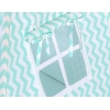 MEGA SET: Tenda Teepee con Tappetino, Cuscini e Piume Decorative GRATIS! Menta Chevron