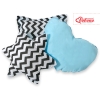 MEGA SET: Tenda Teepee con Tappetino, Cuscini e Piume Decorative GRATIS! Nero Blu Chevron