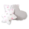 MEGA SET: Tenda Teepee con Tappetino, Cuscini e Piume Decorative GRATIS! Rosa Grigio Stelle