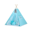 SET: Tenda Teepee con Tappetino e Piume Decorative GRATIS! Turchese Pois Bianchi