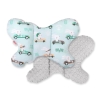 Sleepee Cuscino Anti Shock a Forma di Farfalla Menta Grigio Conigli