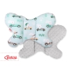 Sleepee Cuscino Anti Shock a Forma di Farfalla Menta Grigio Conigli
