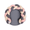 Tappetino da Gioco con Paracolpi Treccia Beige Antracite Rosa Scuro