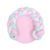 Tappetino da Gioco con Paracolpi Treccia Menta Rosa Bianca